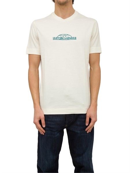 t shirt uomo emporio armani avorio 3d1tg81jocz
