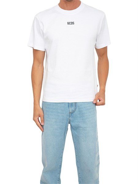 t shirt uomo gcds bianco m130103