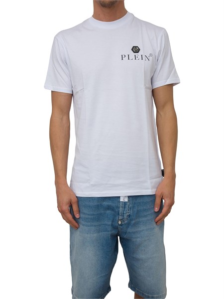 t shirt uomo philipp plein bianco mtk5697pjy002n