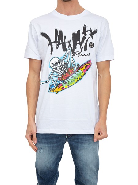 t shirt uomo philipp plein bianco mtk6078pjy002n