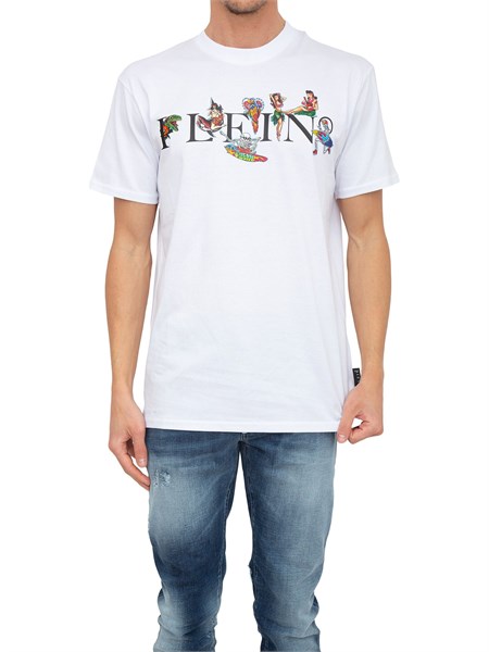 t shirt uomo philipp plein bianco mtk6119pjy002n