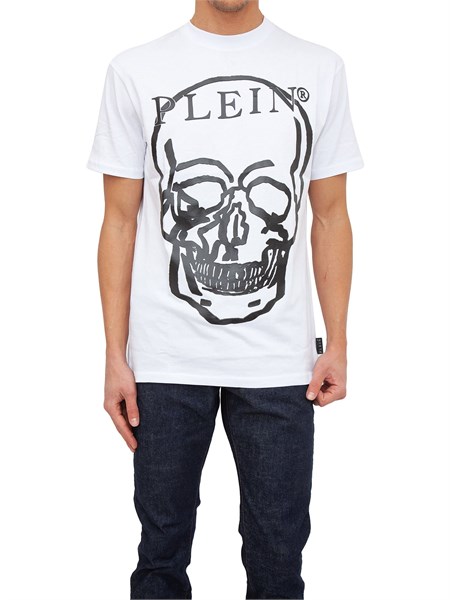 t shirt uomo philipp plein bianco utk0157pjy002n