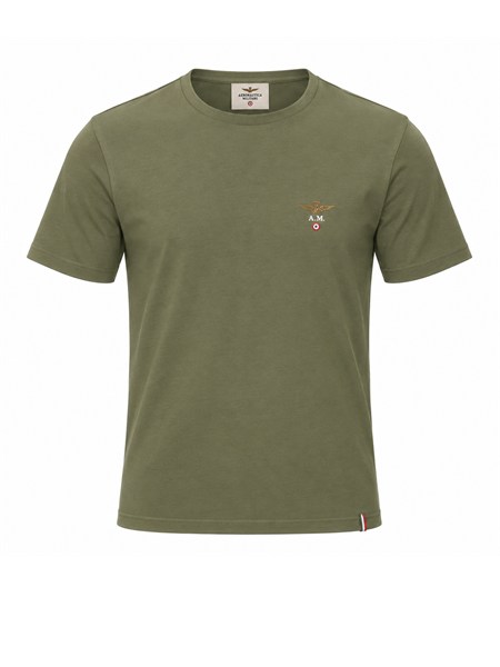 t shirt verde aeronautica militare in cotone am1uti001