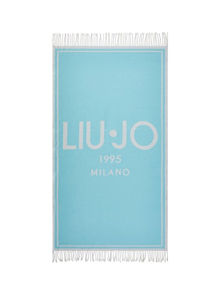 telo da mare liu jo donna in cotone celeste va6204t9432