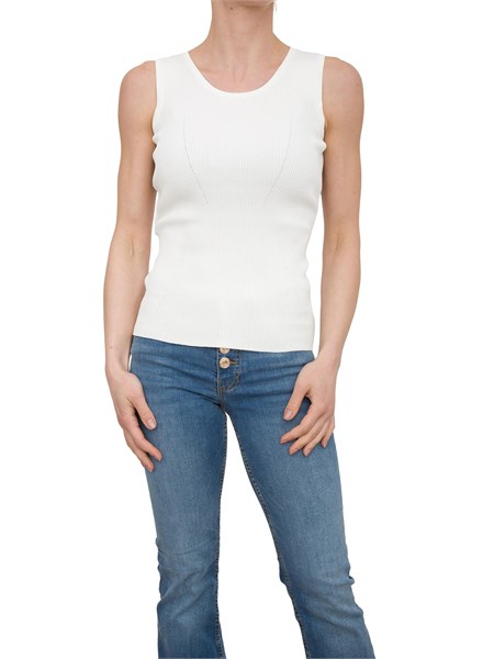 top donna fracomina bianco fr25st4008k42101