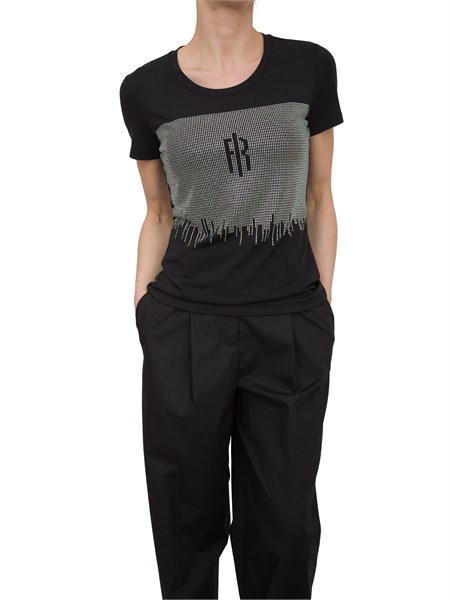 top donna fracomina nero fp25st3002j449n4