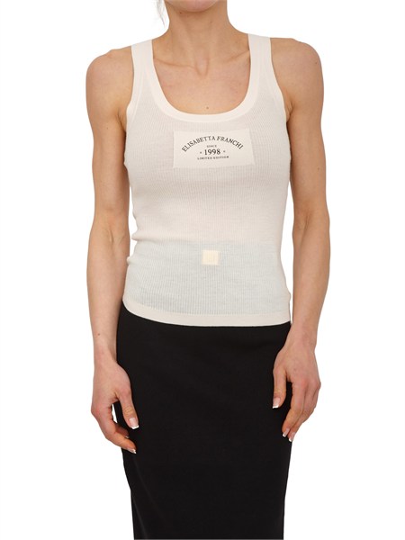top elisabetta franchi in maglia burro tk80b61e2