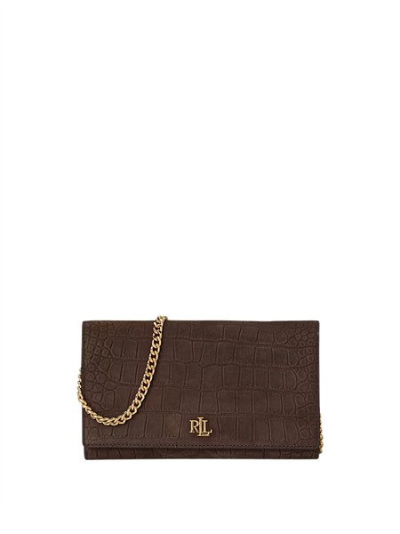 tracolla adair ii lauren ralph lauren in camoscio marrone goffrata adairii432p18552001