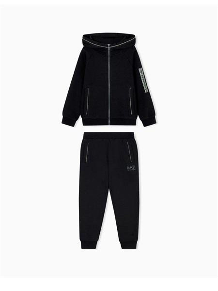 tuta ea7 nero visibility boy in misto cotone organico asv 7b000178af10368