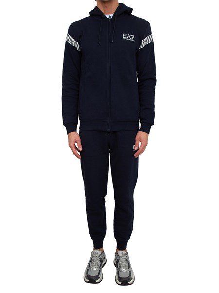 tuta uomo ea7 emporio armani in jersey di cotone blu 7m000967af10377