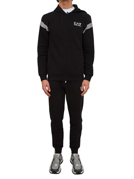 tuta uomo ea7 emporio armani in jersey di cotone nero 7m000967af10377