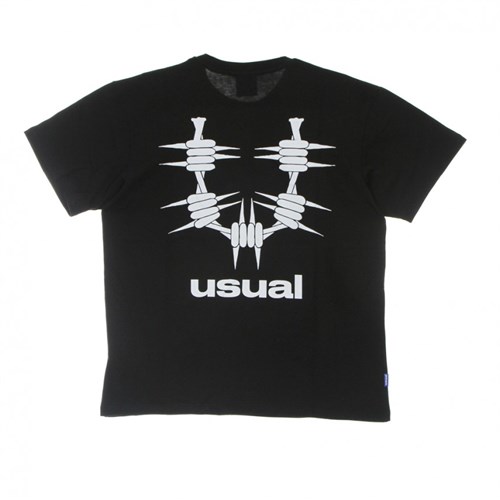 USUAL USUAL S22T Tee Blk Flow in T-shirt