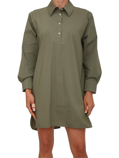 vestito chemisier emmgenzana emme marella in cotone verde emmgenzana