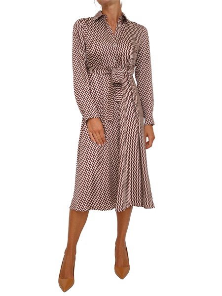 vestito donna emme marella bordeaux comma